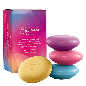 Sabonete Barra Encanto Mix 4x80g Avon
