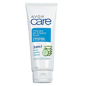 Avon Care Máscara de Limpeza Facial 3 em 1 Pepino e Aloe Vera 75g