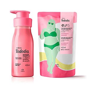 Kit Sorbet Desodorante Nutritivo Para o Corpo Tododia Acerola e Hibisco 400 ml com Refil 400 ml