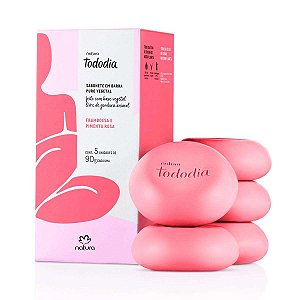 Tododia Framboesa e Pimenta Rosa Sabonetes em Barra Puro Vegetal 5x 90g