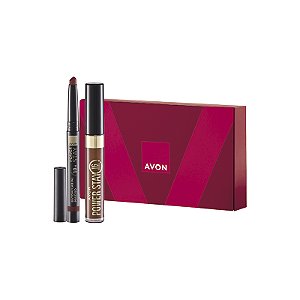 Kit Avon Batom Power Stay Duo Precisão - Nude