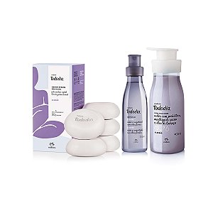 Kit Natura Tododia Algodão Body Splash 200ml + Creme Para o Corpo 400ml + Sabonete em Barra 90g