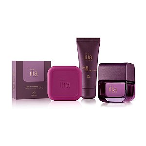 Kit Natura Ilía Secreto Deo Parfum 50 ml + Hidratante para Mãos 40g + Sabonete em Barra 90g