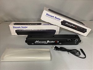 Seladora A Vácuo Doméstica + 10 Sacos Plásticos 25x17cm