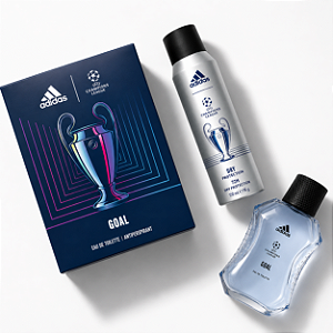 Kit Adidas UEFA Champions League Goal Perfume 100ml + antitranspirante 150ml