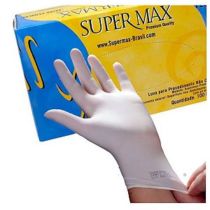 LUVA PROCEDIMENTO N 7,5M HIPO AMBIDESTRO C/100 TAMANHO M - SUPERMAX