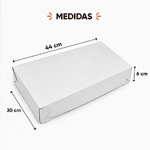 CAIXA PAPELAO PARA SALGADO TAMANHO G 44X30X6CM C/25 UNIDADES
