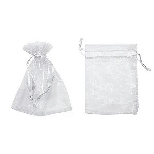 SACO ORGANZA BRANCO 10X12 PACOTE C/10 UNIDADES