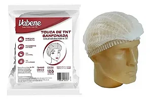 TOUCA TNT SANFONADA DESCARTAVEL BRANCA C/100 UNIDADES - VABENE