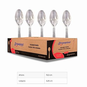 COLHER FORTE CRISTAL GRANEL C/500 UND