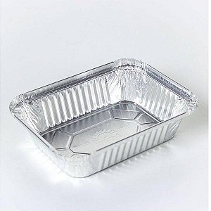 Bandeja de aluminio D6 rectangular 500 ml con tapa