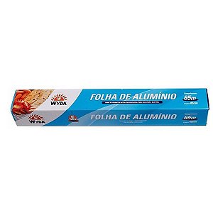 PAPEL ALUMINIO 45CM LARGURA POR 65MT COMPRIMENTO