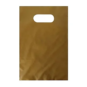 SACOLA 15X20 COR OURO ALCA VAZADA C/100 UNIDADES