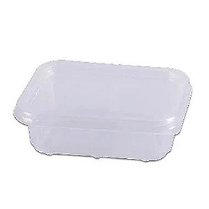 POTE RETANGULAR 150ML COM TAMPA PACOTE C/20 UNIDADES