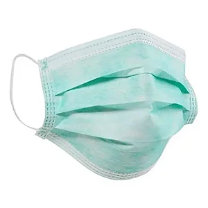 MASCARA TNT TRIPLA VERDE C/ ELASTICO C/50 UN