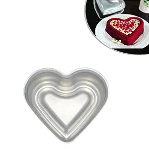 FORMA BALLERINE CORACAO P 13X12X4,5CM ALUMINIO