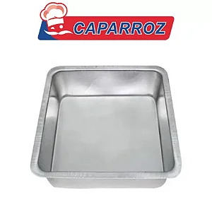 FORMA QUADRADA FUNDO FIXA 20X7CM ALUMINIO