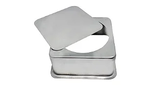 FORMA QUADRADA FUNDO FALSO 15X7CM ALUMINIO