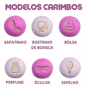 KIT CARIMBOS FEMININOS ROSA BEBE