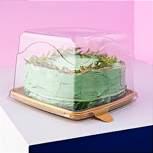 G 32Q TORTA PEQ QUADRATTA TAMPA ALTA BASE DOURADA C/25