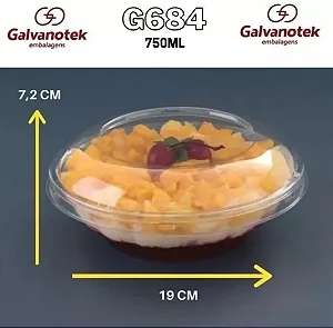 G 684 POTE REDONDO 750ML CX C/150 FUNDO E TAMPA
