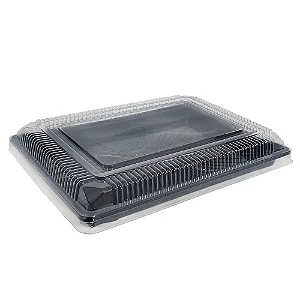 G 72 BANDEJA RETANGULAR FUNDO PRETO C/100 UND