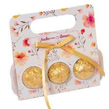 MALETA BLISTER 3 DOCES TUDO COM AMOR C/10 UND 13X13X3,5CM