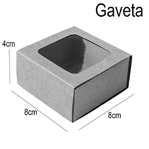 CAIXA GAVETA COM VISOR 4 DOCES BRANCO UND 4X8X8CM