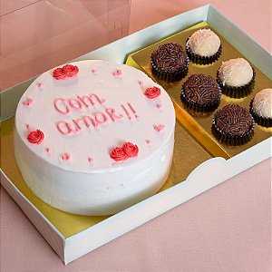 CAIXA BENTO CAKE 6 DOCES CELEBRE PCT C/5 UND 10X15X15CM