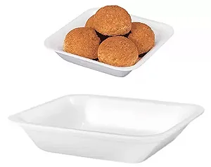 BANDEJA ISOPOPOR CF01 BRANCA C/100 COPOPLAST