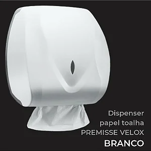 DISPENSER PAPEL TOALHA INTERFOLHADO VELOX BRANCA