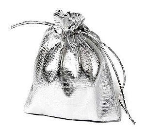 SACO METALIZADO PRATA 10X12CM PACOTE C/10 UNIDADES