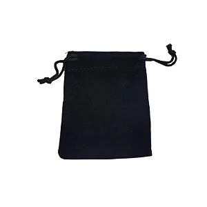 SACO AVELUDADO PRETO 13X18CM PACOTE C/10 UNIDADES