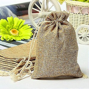 SACO FIBRA LINHO ESCURO 13X18CM PACOTE C/10 UNIDADES