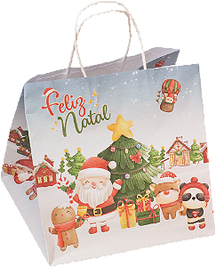 SACOLA MISTA CIDADE DO NATAL 26X26X26CM PCT C/5 UND