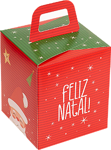 CAIXA SOFT PANETONE COM VISOR NOEL C/5 UND 16X13,5X13,5CM