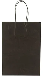 SACOLA PAPEL PRETA M 25X31 C/10