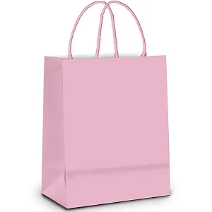 SACOLA PAPEL ROSA BB M 25X31 C/10