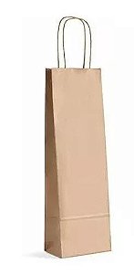 SACOLA PAPEL KRAFT 17,5X8,5X33 C/10