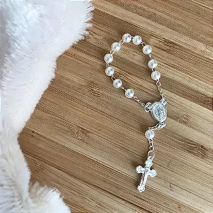 MINI TERCO BRANCO COM PRATA C/6 UND