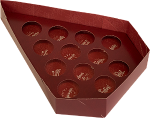 CAIXA COM VISOR ARVORE 12 DOCES BRILHO DO NATAL C/5 UND