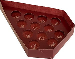 CAIXA COM VISOR ARVORE 12 DOCES BRILHO DO NATAL C/5 UND