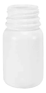 POTE PLASTICO R90 C/10 COM TAMPA BRANCA COM 10 UNIDADES