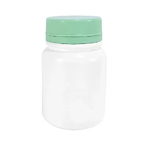 POTE PLASTICO R90 C/10 COM TAMPA VD BEBE COM 10 UNIDADES