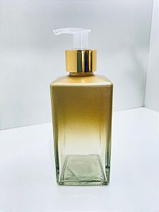FRASCO VD QUADRADO 250ML DEGRADE COM VALVULA SABONETE