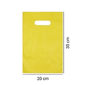 SACOLA 20X30 AMARELA ALÇA VAZADA C/100