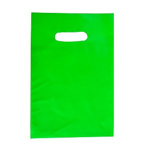 SACOLA AD 20X30 VERDE LIMAO ALCA VAZADA C/50