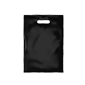 SACOLA AD 20X30 PRETA ALCA VAZADA C/50