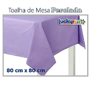 TOALHA MESA PL LILAS 80X80 C/10