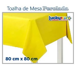 TOALHA MESA AMARELO 80X80 C/10 UNIDADES